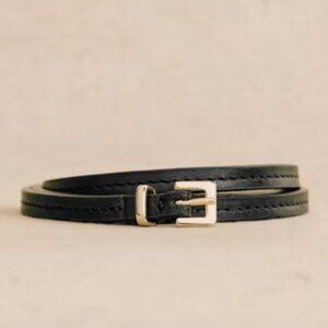 Sézane NWT Anemone Belt in Smooth Black Heritage Size 90